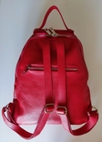 Рюкзак красный Италия натуральная кожа, фото №5