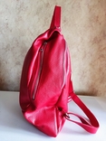 Рюкзак красный Италия натуральная кожа, numer zdjęcia 12
