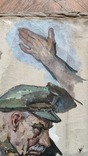 Руки та обличчя, підпис А.Б. 1974 р. 62х81 см, фото №8