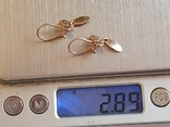 Советские серьги. Золото 583 проба. Вес 2.89 г., фото №13