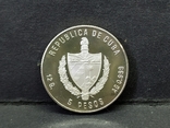 5 pesos AG 0.999. 1981 год. REPUBLICA DE CUBA. FLORA CUBANA ORQUIDEA., фото №2