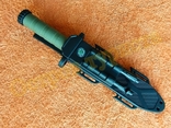 Нож тактический Columbia 2528B хаки пила огниво компас пластиковый чехол 32см, фото №7