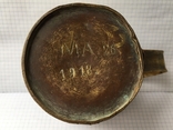 1918 год кружка мерная бронза посеребрение инициалы МА, фото №2