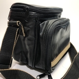 Шкіряна сумка для фотокамери(чорна), фото №2