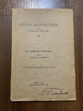 Львів 1927 Studia Leopolitana Редактор С. Вітковський, фото №2