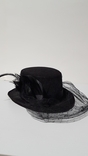 Шляпка с черной вуалью, фото №4