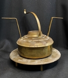 Велика антикварна кухонна конфорка з підставкою Bronze Hallmark Europe, фото №2