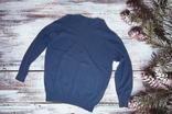 Шерстяной мужской теплый свитер т синий XL 54, фото №3