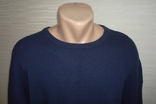 Шерстяной мужской теплый свитер т синий XL 54, фото №4
