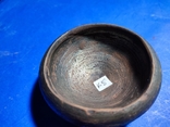 Античная Чернолаковая солонка. Размер 8 нк 3,5 см., фото №2