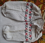 The shirt is old Ukrainian embroidered. Embroidery. Homespun hemp fabric. 116x67 cm. No. 5, photo number 2
