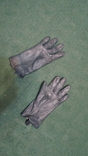 Перчатки синего цвета,кожа., фото №3