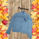 Pakkoo красивый молодежный укороченый свитер на замке полушерсть, фото №2