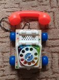 Каталка телефон Fisher Price. 1961, фото №3