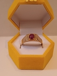 Золотой перстень с рубином и бриллиантами., фото №7