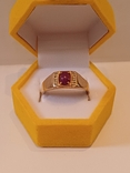 Золотой перстень с рубином и бриллиантами., фото №8