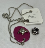 Designer necklace of the Bee Yourself collection with a pendant in the form of a bee with crystal, photo number 2
