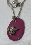 Designer necklace of the Bee Yourself collection with a pendant in the form of a bee with crystal, photo number 7