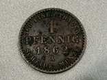 1 пфенніг 1862 рік Анхальт-Бернбург Олександр Карл, фото №3