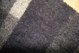 100% шерсть теплый мужской шарф черно серый с бахромой, фото №7
