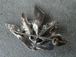 Винтажная дизайнерская брошь "Каменный цветок". Серебро, камень. 17,30 грамма., фото №7