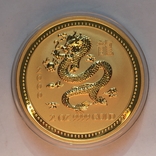 Золотая монета Австралии 200 долларов Год Дракона 2000 г 2 OZ(62.2 г.), фото №2