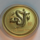 Золотая монета Австралии 200 долларов Год Змеи 2001 г 2 OZ(62.2 г.), фото №3