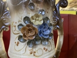 Фарфоровая ваза Цветочные узоры. 32 см., фото №5