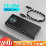 Power Bank Baseus 30000 mah 65W 6A с поддержкой зарядки ноутбука, фото №2