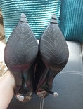Красивые женские туфли черные нат кожа на шпильке 37, фото №4