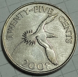Бермудские острова 25 центов 2008, фото №2