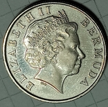 Бермудские острова 25 центов 2008, фото №3
