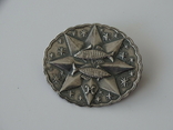 Старинная серебряная брошь "Знак зодиака в восьмиконечной звезде"., фото №9