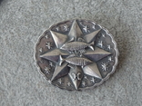 Старинная серебряная брошь "Знак зодиака в восьмиконечной звезде"., фото №10