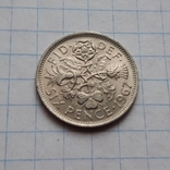 Велика Британія, 6 пенсів, 1967 рік, мідно-нікелевий сплав, фото №2