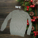 We 80 % lambswool шерстяной теплый мужской свитер серый м, фото №3