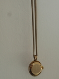 Подвесные часики на цепочке двойного плетения из серебра 925, золочение. Швейцария,1960-е, фото №6