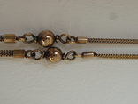 Подвесные часики на цепочке двойного плетения из серебра 925, золочение. Швейцария,1960-е, фото №9