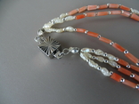 Ожерелье из натурального коралла и жемчуга., фото №5