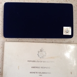 Сан Марино, Америго Веспуччи, 1995., серебро, родн.упаковка, сертификат, фото №3
