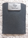 Затискач для купюр з монетницею Grande Pelle Onda 115х80 мм глянцева шкіра Коричневий, фото №9