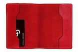 Шкіряна обкладинка на паспорт Grande Pelle 140х100 мм глянцева шкіра Sicillia червоний, numer zdjęcia 3