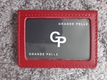 Обкладинка на ID паспорт автодокументи права Grande Pelle 100х70х10 глянцева шкіра червони, photo number 6