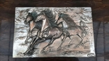 Рельфная Картина "Лошади" Автор Cristian R Arg.925 размер 44,5/28,5 см., фото №3