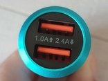 Зарядное устройство на 2 USB, адаптер зарядки от прикуривателя, numer zdjęcia 6