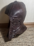 Шапка шлем кожаный авиатора, фото №2