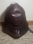Шапка шлем кожаный авиатора, фото №5