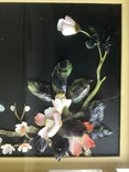 Большое панно, картина, перламутр, Китай 60-е. Птицы на ветке, коробка., фото №7