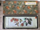 Большое панно, картина, перламутр, Китай 60-е. Птицы на ветке, коробка., фото №12