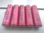 Акумулятори Li-Ion, тип18650, колір червоний, 5шт., фото №2